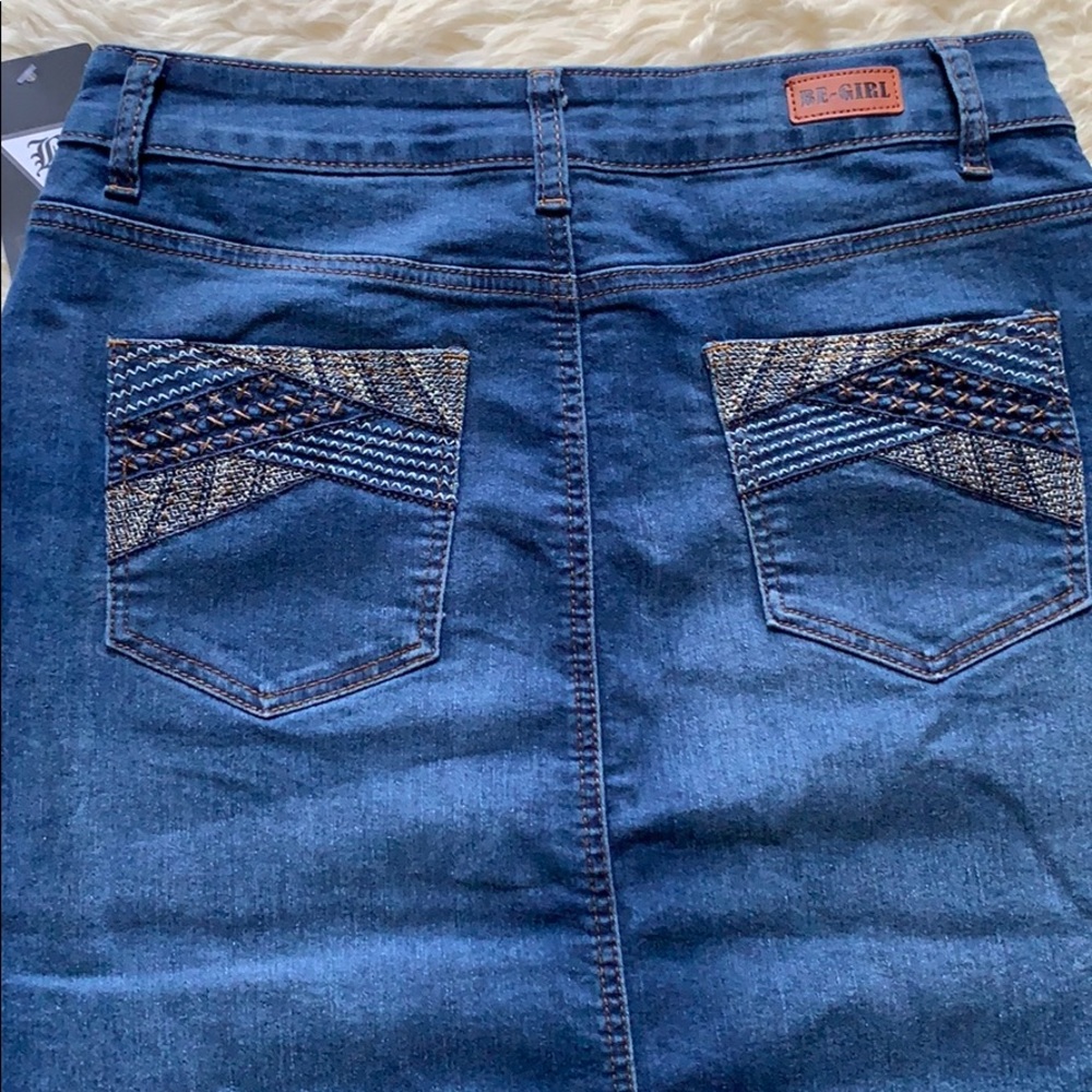 Long jean skirt
